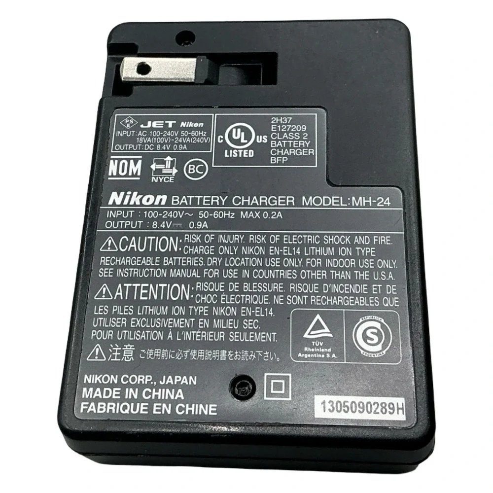 Nikon MH-24 Battery Charger for EN-EL14 Li-ion Batteries Black